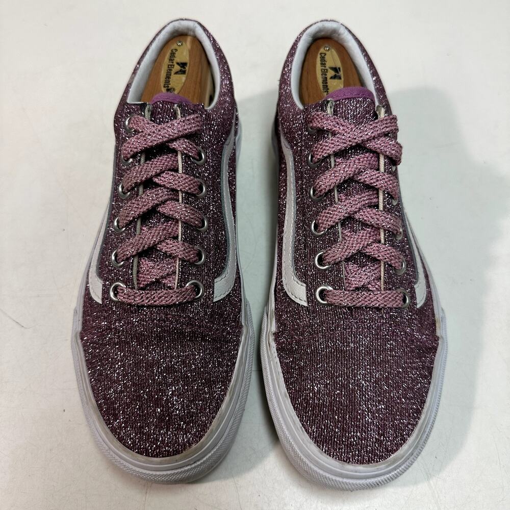 VGUC Vans Women's Old Skool Orchid Pink Metallic Glitter Skate Shoe 90s Y2K 6.5 - Picture 3 of 10